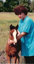 Linda with her Morab filly.