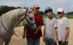 Morab gelding- Jericho's Mr. Chauvinist in a Therapeutic riding lesson.