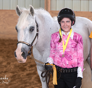 Kelly with Jericho's Magic Lady, Morab Mare.
