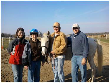 LM Ark-One Shawna in a Therapeutic Riding lesson.